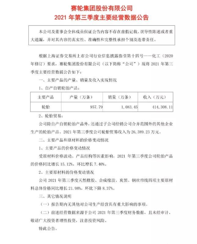 第三季度主要經營數據公告中顯示 第三季度主要經營數據公告中顯示