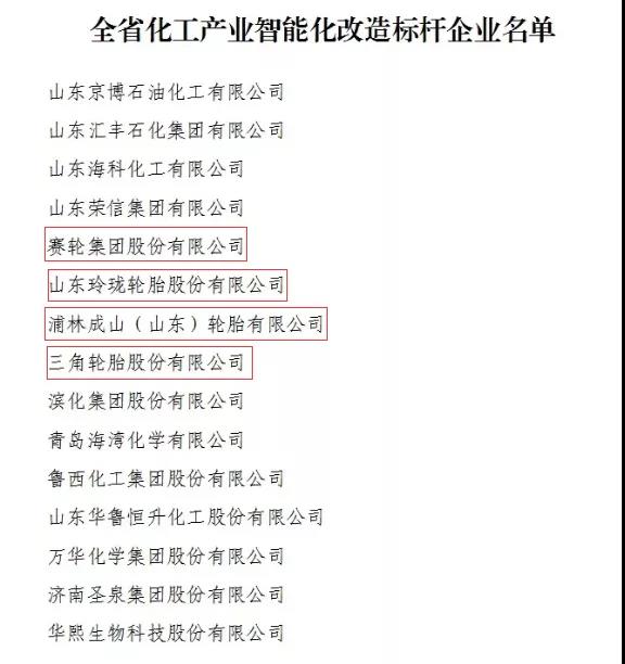 山東省化工產(chǎn)業(yè)智能化改造標(biāo)桿企業(yè)及園區(qū)名單 山東省化工產(chǎn)業(yè)智能化改造標(biāo)桿企業(yè)及園區(qū)名單